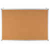 HERCULES Series 35.5"W x 23.5"H Natural Cork Board with Aluminum Frame