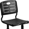 Nila Adjustable Height Black Student Chair with Black Pedestal Frame