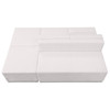 HERCULES Alon Series Melrose White LeatherSoft Reception Configuration, 4 Pieces