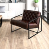 HERCULES Madison Series Bomber Jacket LeatherSoft Tufted Lounge Chair
