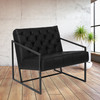 HERCULES Madison Series Black LeatherSoft Tufted Lounge Chair