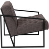 HERCULES Madison Series Retro Gray LeatherSoft Tufted Lounge Chair