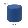 Nicholas Soft Seating Flexible Circle for Classrooms and Common Spaces - 18" Seat Height (Blue)