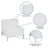 HERCULES Imagination Series Contemporary Melrose White LeatherSoft Middle Chair