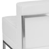 HERCULES Imagination Series Contemporary Melrose White LeatherSoft Middle Chair
