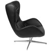 Rally Black LeatherSoft Swivel Wing Chair