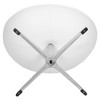 Rally White LeatherSoft Saddle Wing Ottoman