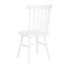 Ingrid Set of 2 Commercial Grade Windsor Dining Chairs, Solid Wood Armless Spindle Back Restaurant Dining Chairs in White