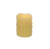 LED Wax Dripping Pillar Candle (Set of 4) 3"Dx4"H Wax/Plastic - 2 C Batteries Not Incld. - 38600