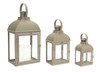 Lantern (Set of 3) 7.5"-14"H Iron/Glass - 54168