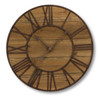 Round Roman Numeral Wall Clock 23.5"D Wood/Metal  (1 AA Batteries, Not Included) - 58370