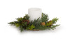 Arborvitae Candle Wreath (Set of 6) 11"D Plastic (fits 4" candle) - 68535