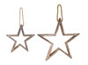 Star Ornament (Set of 4) 12.5"H, 18.5"H Wood - 76556
