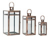 Lantern (Set of 3) 11.75"H, 16"H, 20.5"H Metal/Glass - 78041