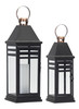 Lantern (Set of 2) 16.25"H, 20.5"H Metal/Glass - 78044