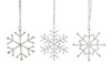 Jewel Snowflake (Set of 12) 3.5"H Iron/Glass - 80157