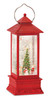Snow Globe Lantern w/Santa 12.5"H Plastic 6 Hr Timer 3 AA Batteries, Not Included or USB Cord Included - 80796