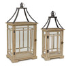 Lantern (Set of 2) 23"H, 31"H Wood/Metal - 82042