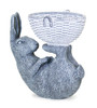 Laying Rabbit w/Basket 7"L x 7"H Resin - 82263