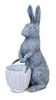 Standing Rabbit with Basket 6.75"L x 10.5"H Resin - 82264