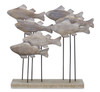 Fish School 8.75"L x 9.75"H Wood/Metal - 82338