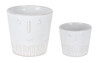 Pot (Set of 2) 4.25"D x 3.5"H, 5.5"D x 5.25"H Porcelain - 82513