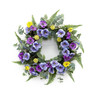 Pansy Wreath 26"D Polyester - 82622