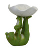 Frogs w/Leaf Bowl 7.75"L x 8"H Resin - 82671