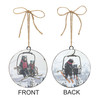 Bears on Ski Lift Ornament (Set of 12) 5.75"H Iron - 83132