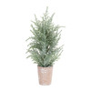 Potted Icy Pine Tree (Set of 4) 15"H Plastic/Paper - 83220