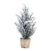 Potted Snowy Pine Tree (Set of 6) 12"H Plastic/Paper - 83224