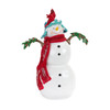 Snowman w/Cardinals 12.5"H Resin - 83387