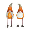 Pumpkin Gnome w/Dangle Legs (Set of 2) 8"H Terra Cotta - 83470