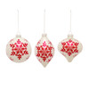 Ornament (Set of 6) 4.75"H, 4.75"H, 6"H Glass - 83552