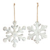 Snowflake Ornament (Set of 12) 7.5"H, 8.5"H Wood - 83661