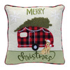 Camper and Dog Pillow 15"SQ Polyester - 83779