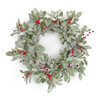 Mistletoe Wreath w/Berries 18"D Fabric - 83802