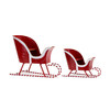 Sleigh (Set of 2) 19.5"L x 8"W x 12"H, 25.5"L x 10.5"W x 17.5"H Metal - 83905