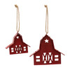 Barn Ornament (Set of 24) 3"H, 5"H Wood - 84281