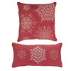 Snowflake Pillow (Set of 2) 17"SQ, 19"L x 9"H Polyester - 84448