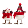 Bird w/Scarf and Hat (Set of 12) 5.25"H, 7"H Foam/Polyester - 84454