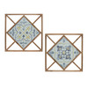 Wall Tile (Set of 2) 14.25"SQ MDF/Metal - 85091