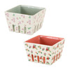 Berry Container (Set of 6) 4.25"L x 3"H Ceramic - 85205
