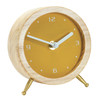 Desk Clock 3"D x 4.75"H Wood/MDF 1 AA Battery, Not Included - 85486