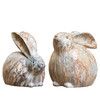 Rabbit (Set of 2) 6"H Resin - 85556