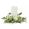 Mixed Floral Candle Ring (Set of 6) 13"D Polyester/Plastic (Fits a 4" Candle) - 85597