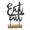 Eat Out Sign 5.25"L x 8.75"H Resin - 85731