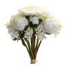 Peony and Hydrangea Bouquet (Set of 6) 16.75"H Polyester - 85818