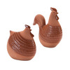 Chicken (Set of 2) 6"H, 6.75"H Ceramic - 85837