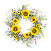 Mixed Sunflower Wreath 19.25"D Polyester - 85871